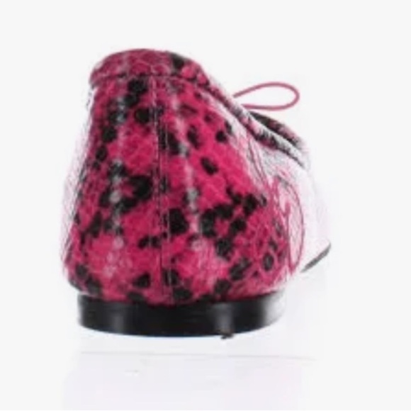 Sam Edelman Felicia Hot pink snake embossed leather ballerina flats Sz 7 W new - Picture 6 of 12